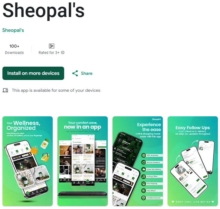 Sheopal's Mobile App